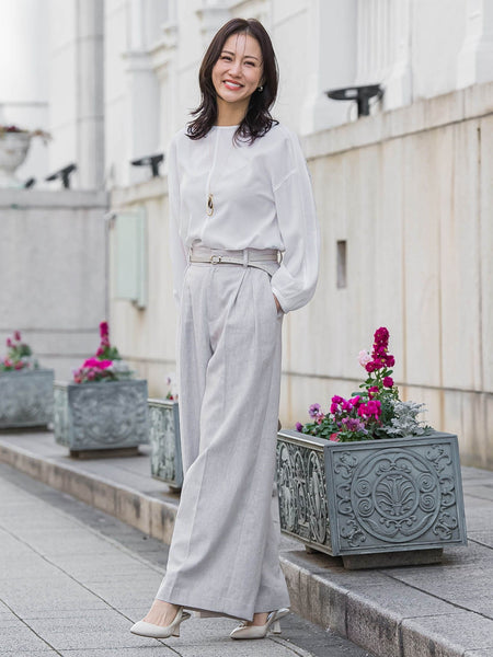 【カタログ掲載】クラシックポリリネンヘリンボンパンツ