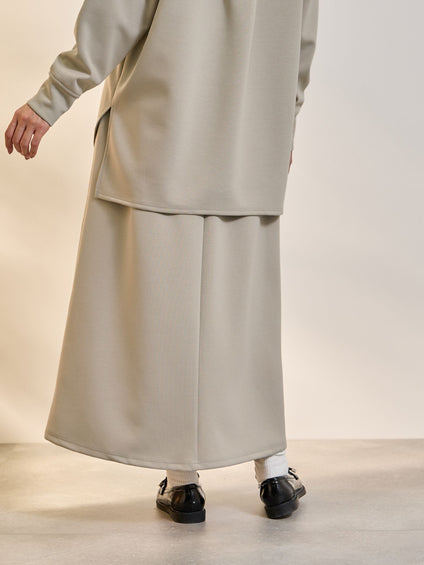 【SET】ダンボールニットスキッパートップ×スカート2ピース