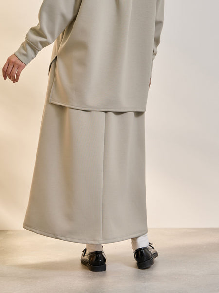 【SET】ダンボールニットスキッパートップ×スカート2ピース