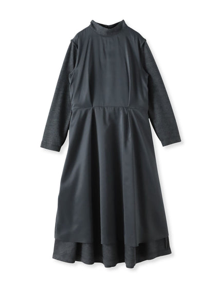 【WEB限定カラーあり/新色追加】ルミナリー圧縮スムースワンピース