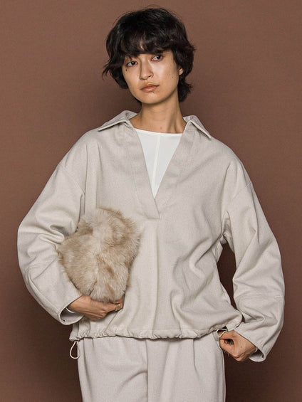 【楽・美・軽】スキッパーブラウス≪手洗い可能≫