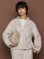 【楽・美・軽】スキッパーブラウス≪手洗い可能≫