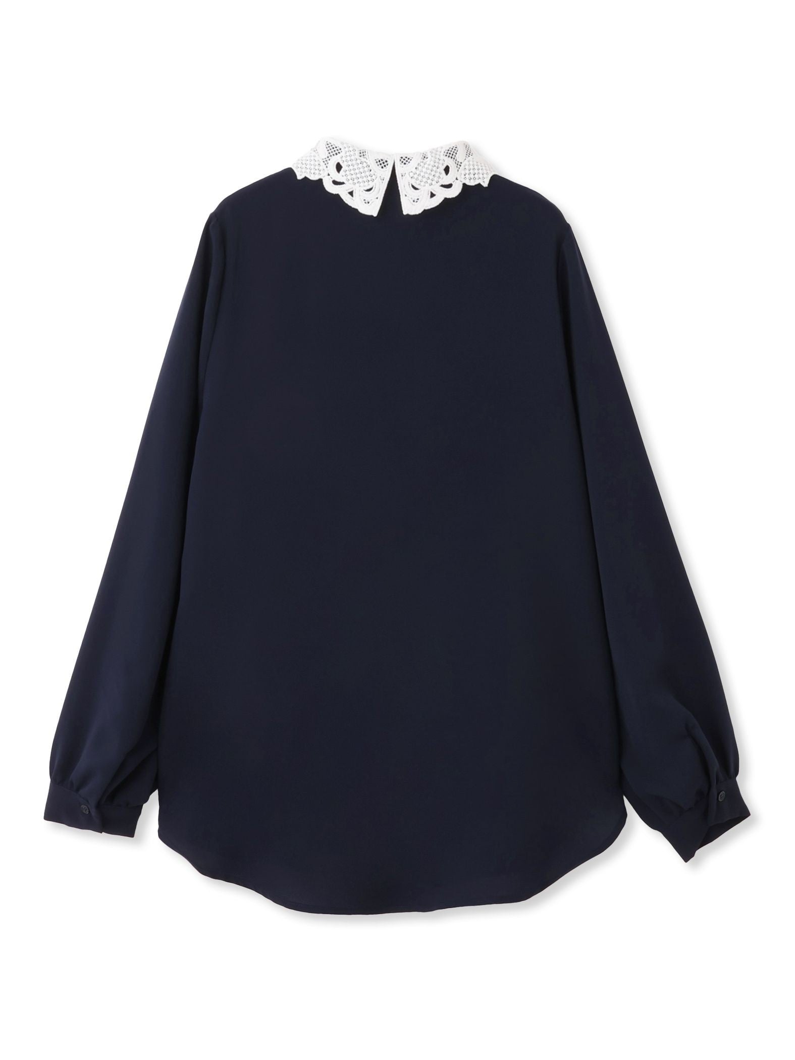 モスクレープレースカラーブラウス