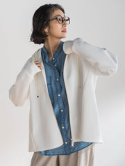 【大きいサイズ】ストレッチダンボールジップパーカー