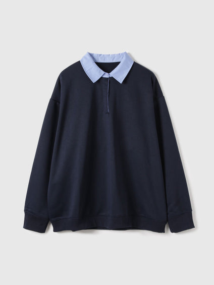 配色ポロスウェットプルオーバー≪セットアップ対応/手洗い可能≫