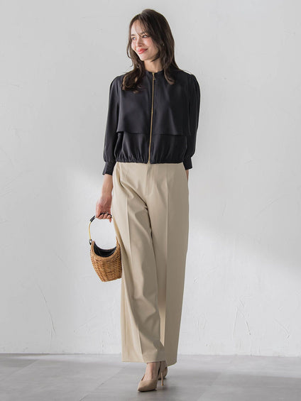 美シルエットワイドパンツ