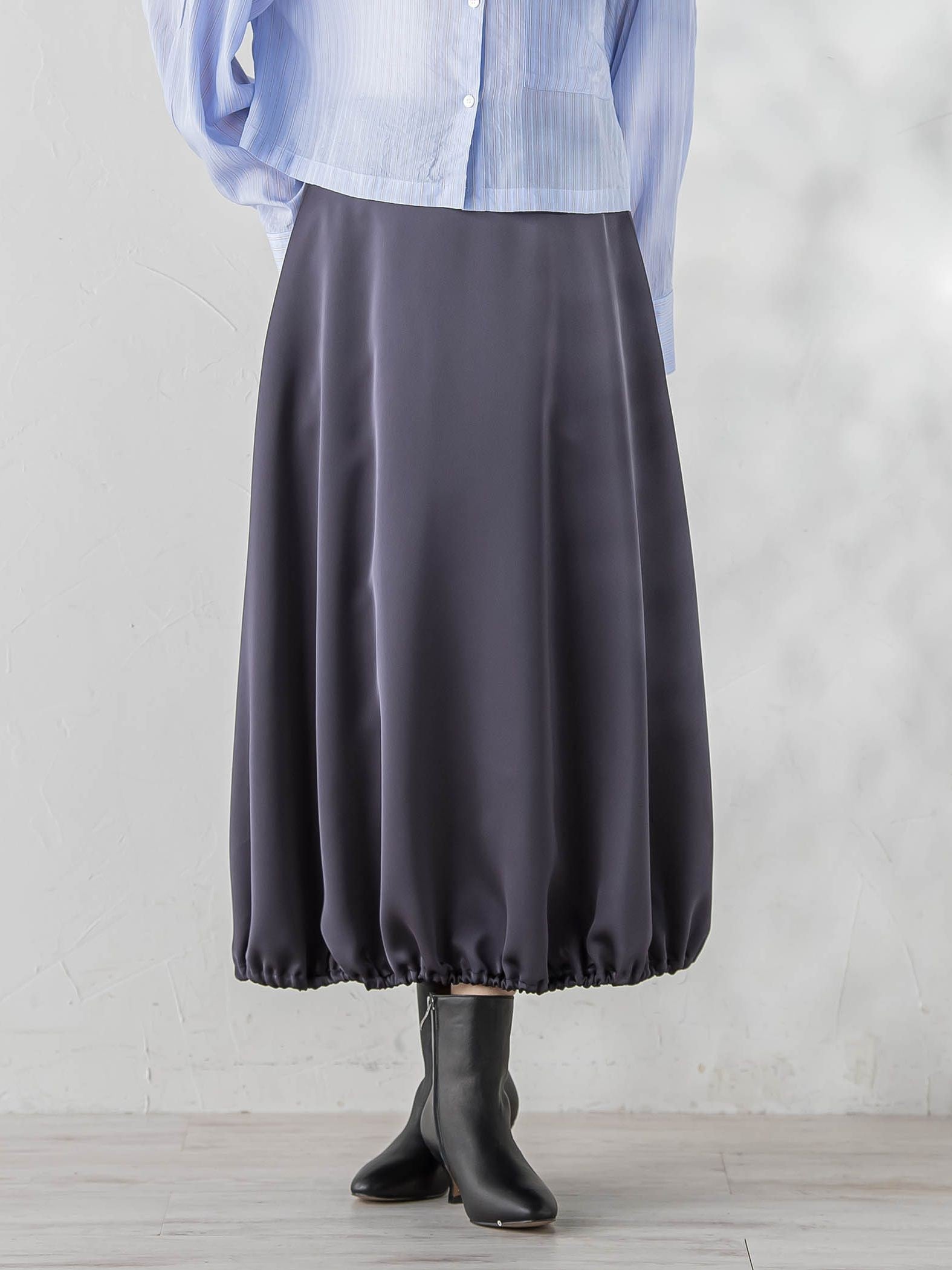 PLUM ROYAL SATINスカート≪手洗い可能≫