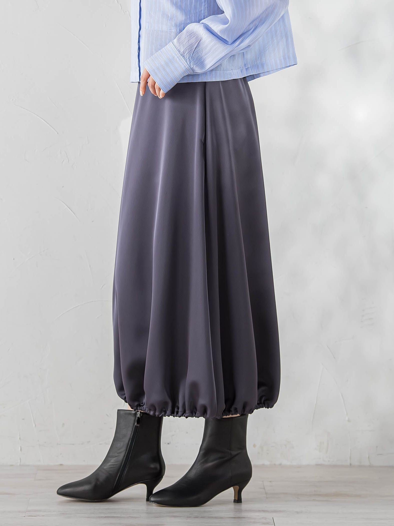 PLUM ROYAL SATINスカート≪手洗い可能≫