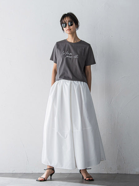 タックボリュームキュロットパンツ≪洗濯機で洗える≫