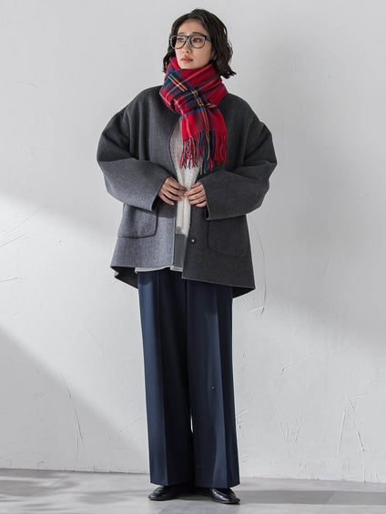 チェックマフラー