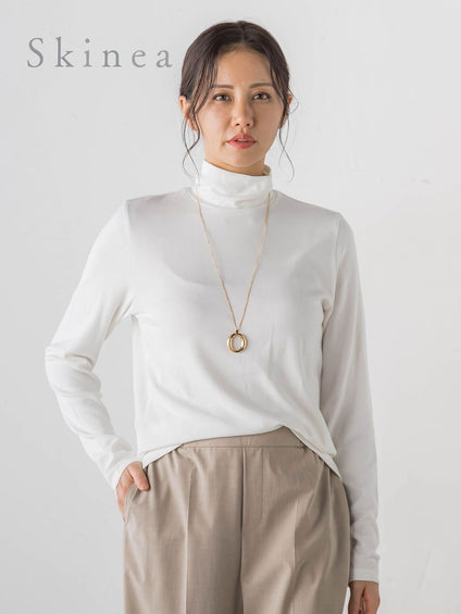 【WEB限定】【Skinea】≪着るスキンケア≫タートルネックカットソー