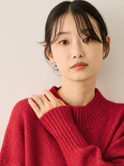 ヤクライクモックネックニットプルオーバー