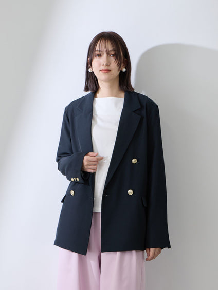 ストレッチツイルダブルボタンテーラードジャケット