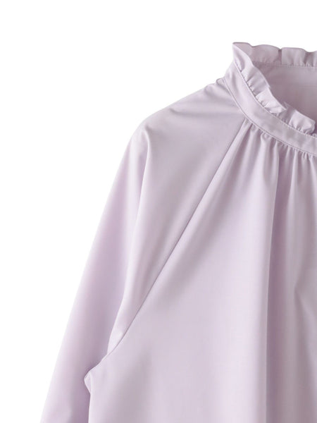 【大きいサイズ】ドレープブロードストレッチブラウス