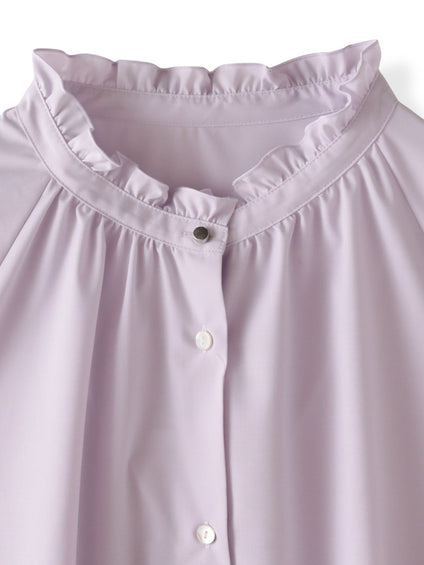 【大きいサイズ】ドレープブロードストレッチブラウス