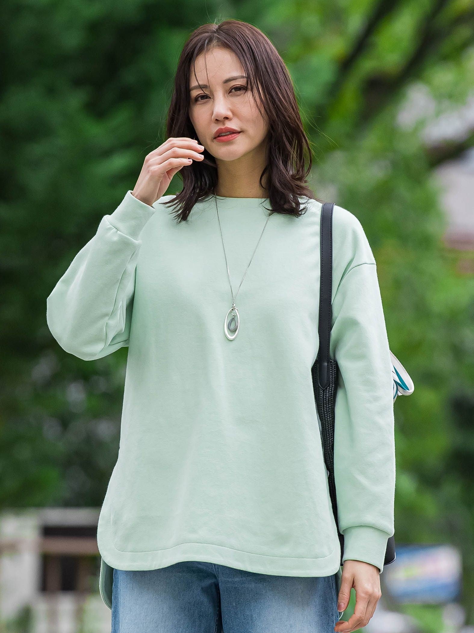 【WEB限定】美フォルムデイリープルオーバー≪洗濯機で洗える/11号あり≫