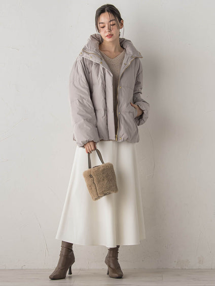 両面起毛ストレッチスカート≪洗濯機で洗える≫