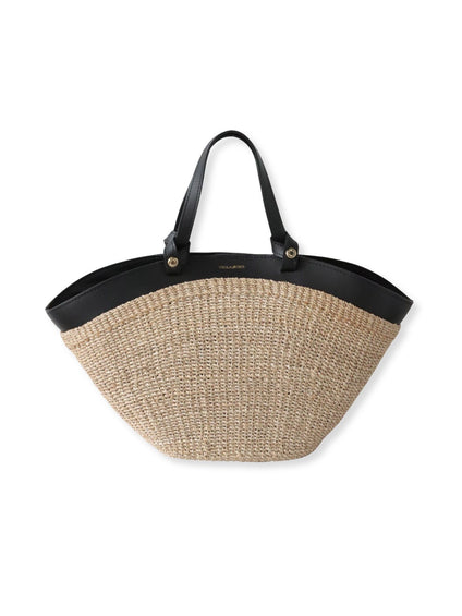 【VIOLAd'ORO】レザーハンドルかごバッグ