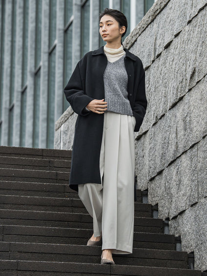 【大きいサイズ】ロング丈シャルムリバービーバーコート
