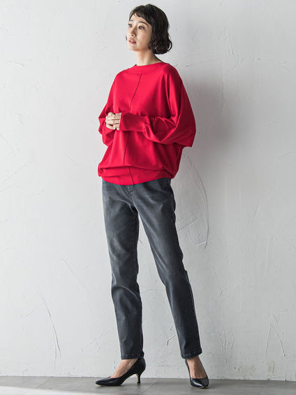 【WEB限定/大きいサイズ】”楽暖”あったか裏起毛スキニーデニム≪洗濯機で洗える≫