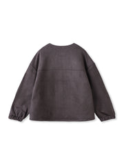 【WEB限定】マシュマロスウェードノーカラーブルゾン≪手洗い可能≫