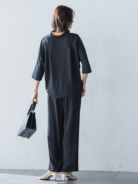 【一部店舗限定販売】キレイ×リラックス スキッパーブラウス≪洗濯機で洗える≫