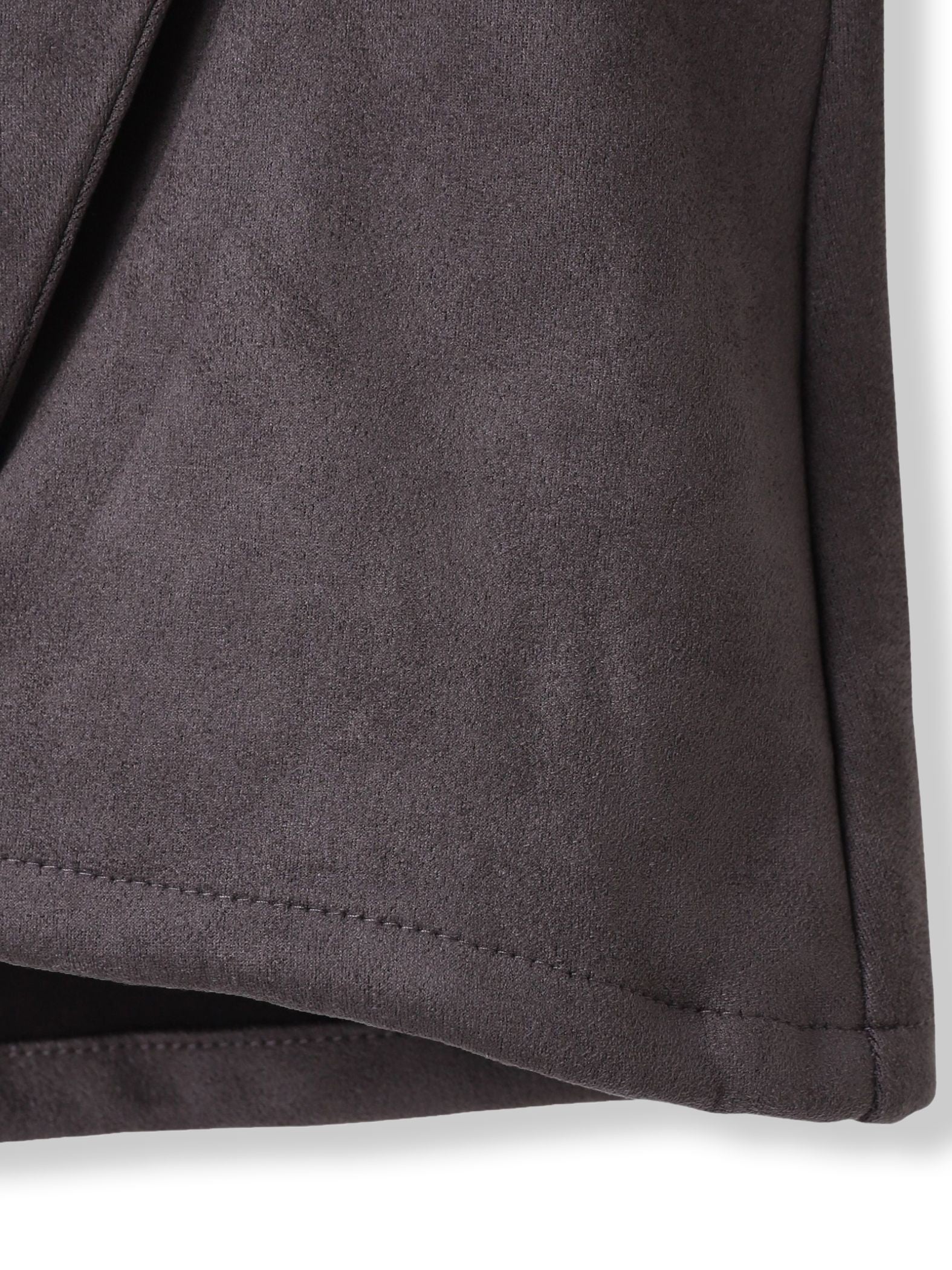 【WEB限定】マシュマロスウェードノーカラーブルゾン≪手洗い可能≫