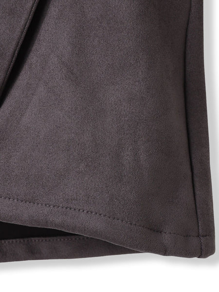 【WEB限定】マシュマロスウェードノーカラーブルゾン≪手洗い可能≫