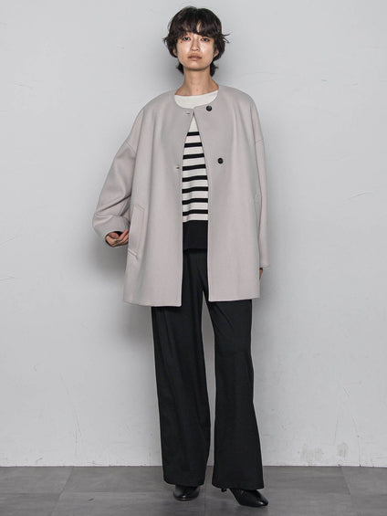 【一瞬で楽とキレイを叶える】裏起毛イージーワイドパンツ≪手洗い可能≫