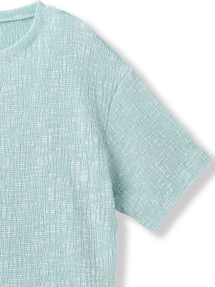 Recycle Slub BluseクロップドTシャツ