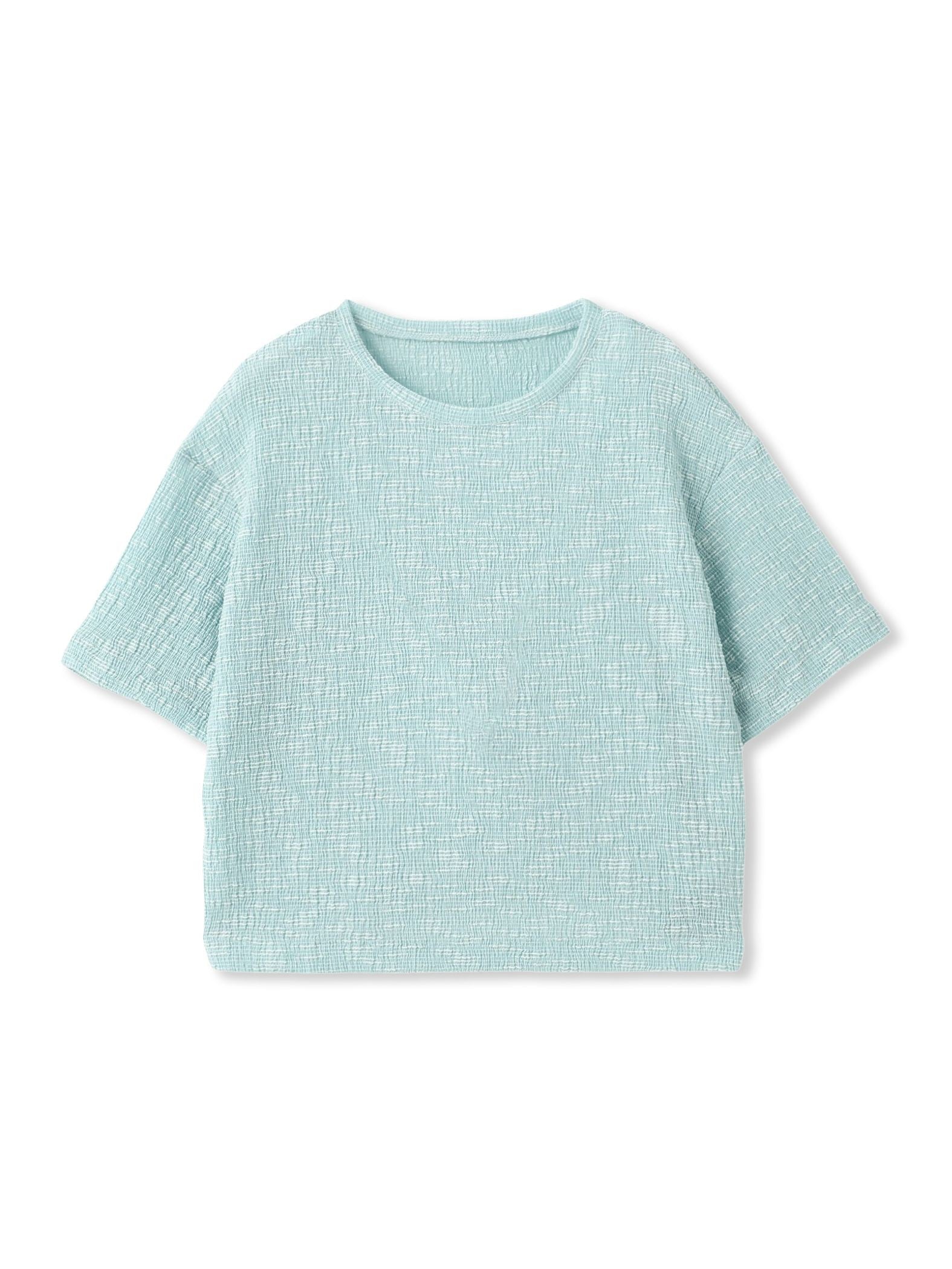 Recycle Slub BluseクロップドTシャツ