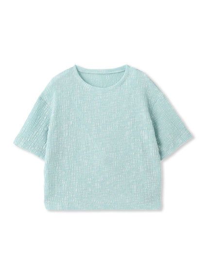 Recycle Slub BluseクロップドTシャツ