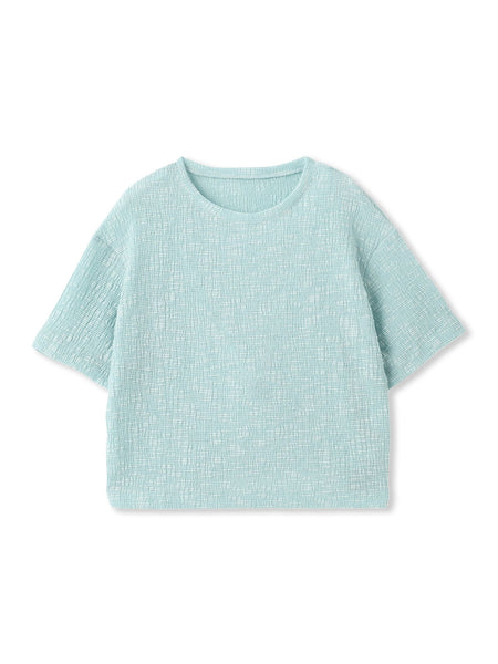 Recycle Slub BluseクロップドTシャツ