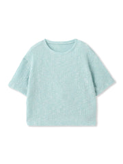 Recycle Slub BluseクロップドTシャツ