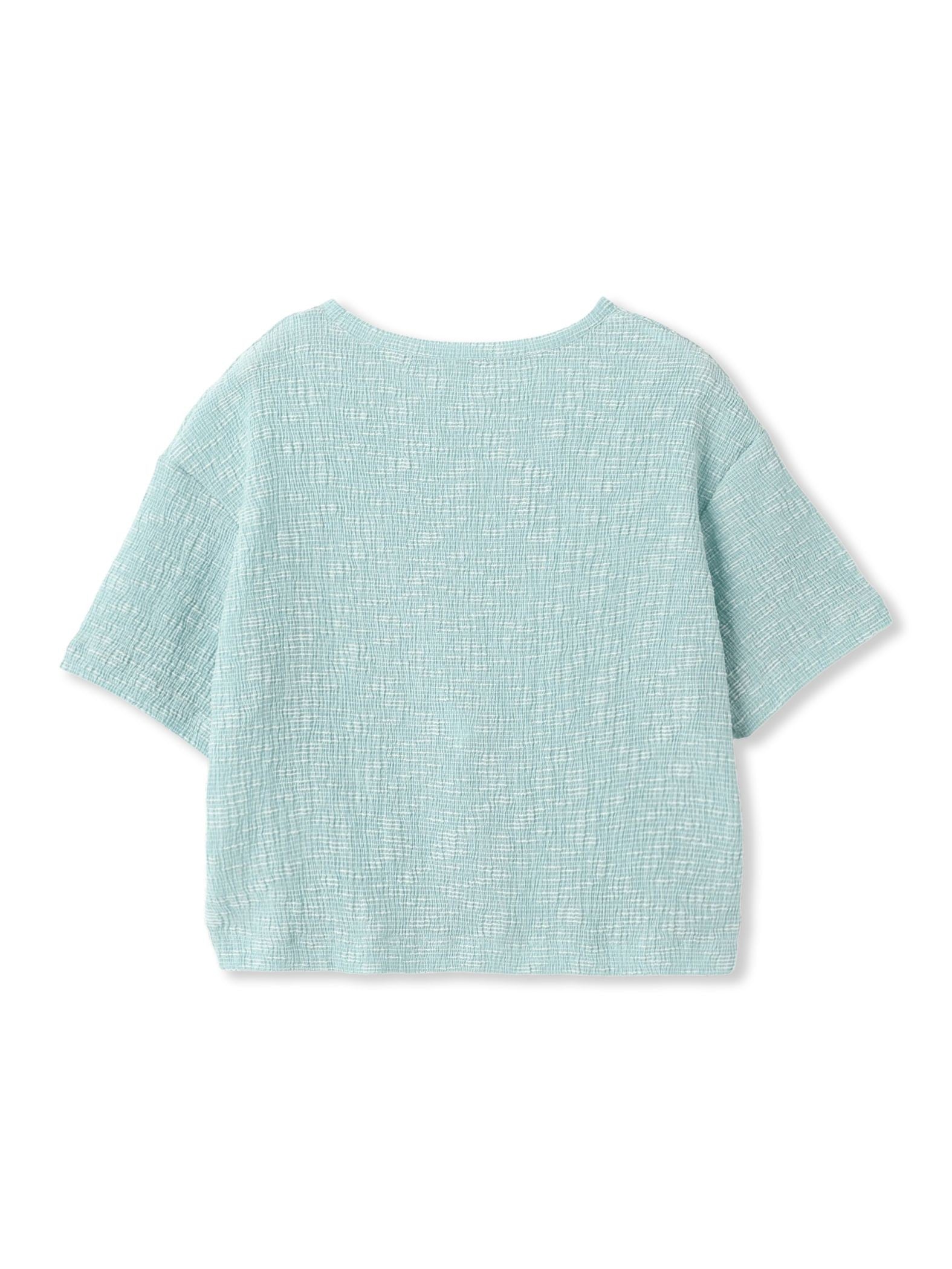 Recycle Slub BluseクロップドTシャツ