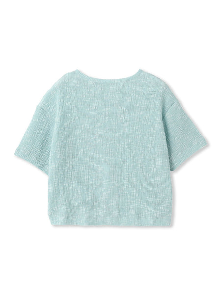 Recycle Slub BluseクロップドTシャツ