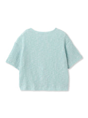 Recycle Slub BluseクロップドTシャツ