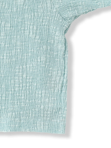 Recycle Slub BluseクロップドTシャツ