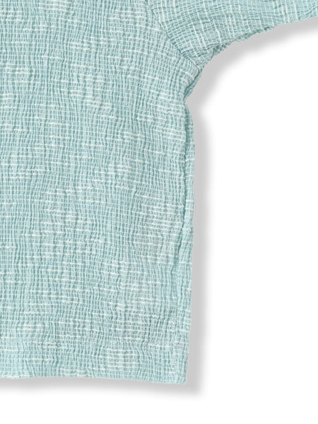 Recycle Slub BluseクロップドTシャツ