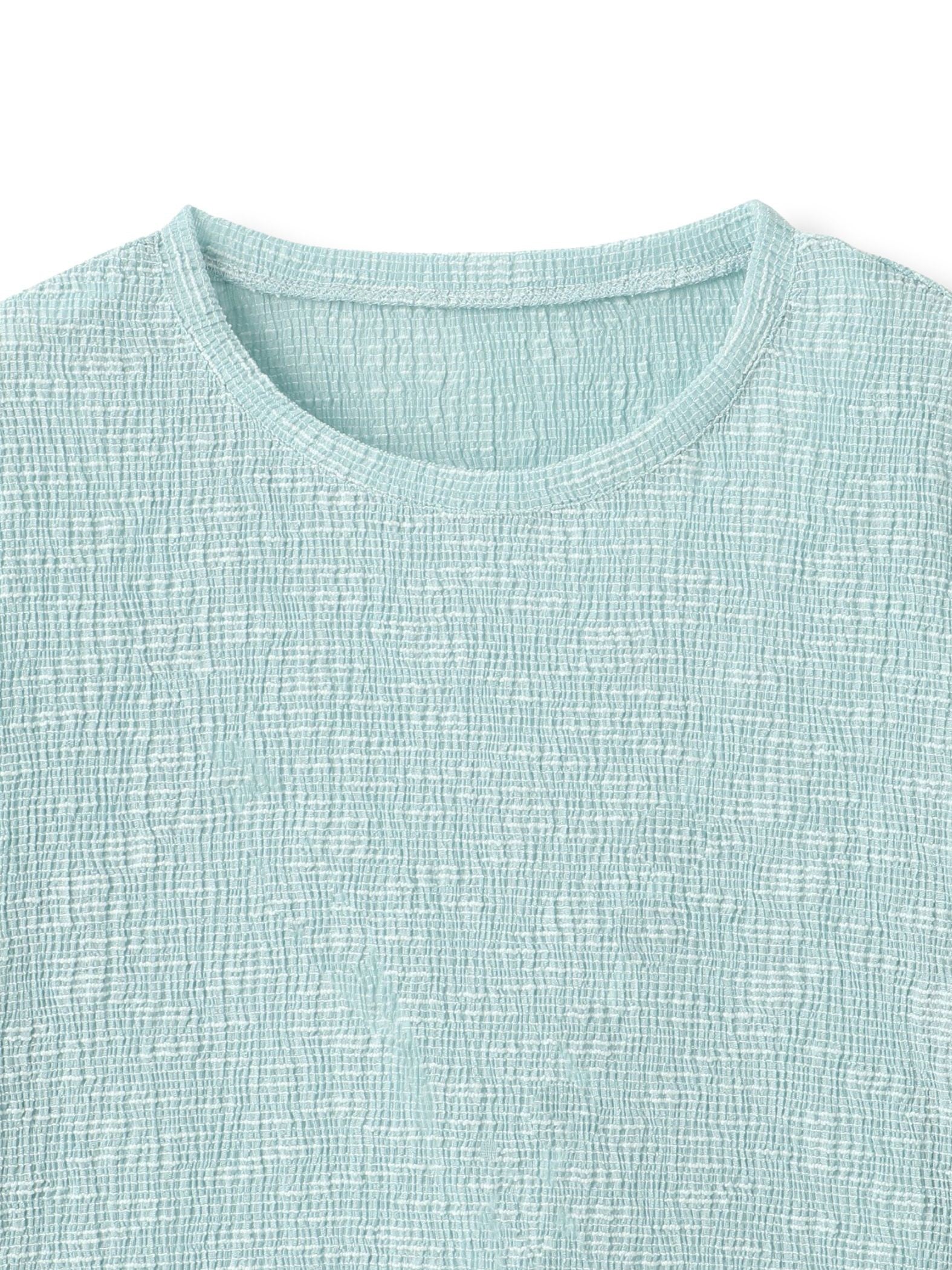 Recycle Slub BluseクロップドTシャツ