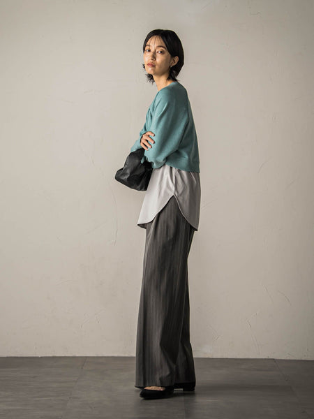 裏毛クロップドトレーナー≪洗濯機で洗える≫