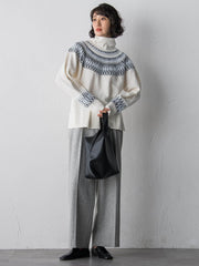 フェアアイル柄ニット