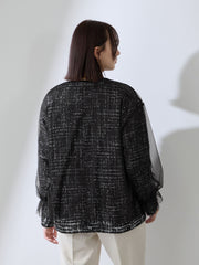 チュールレイヤーセットツィードジャケット