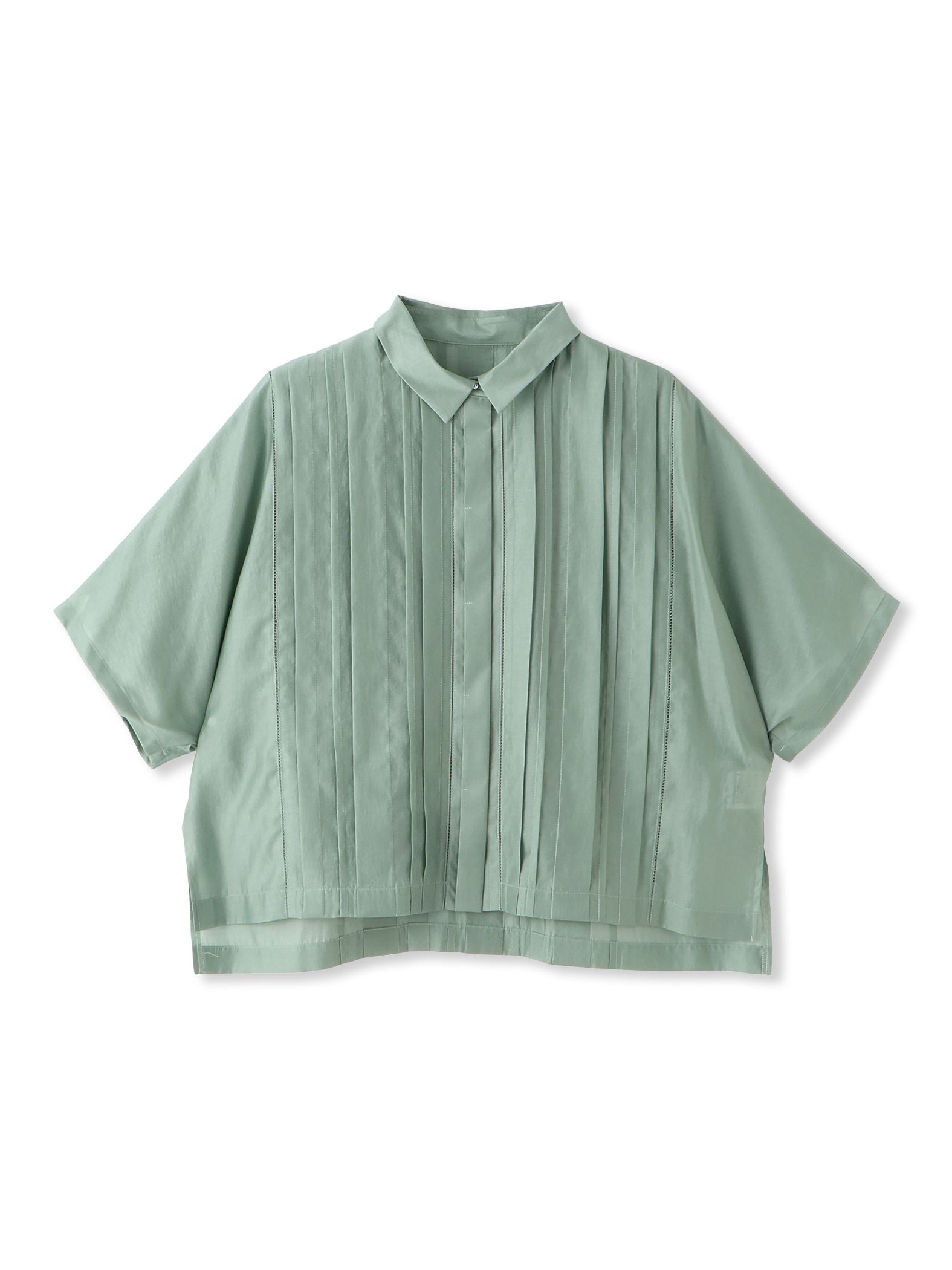 ピンタックレースブラウス≪手洗い可能≫