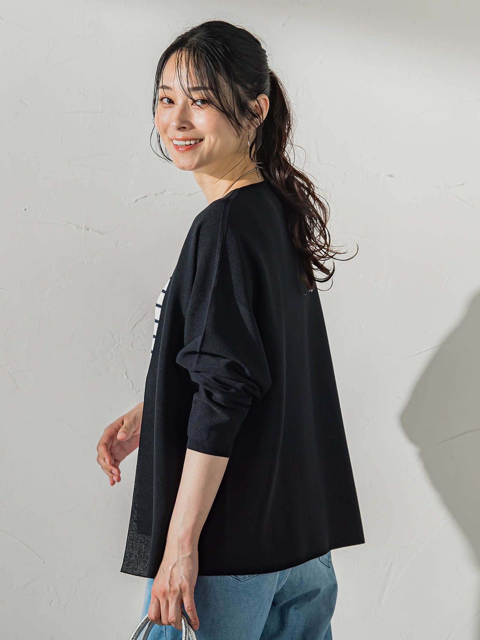 ≪夏でも羽織れる≫クールタッチショートカーディガン