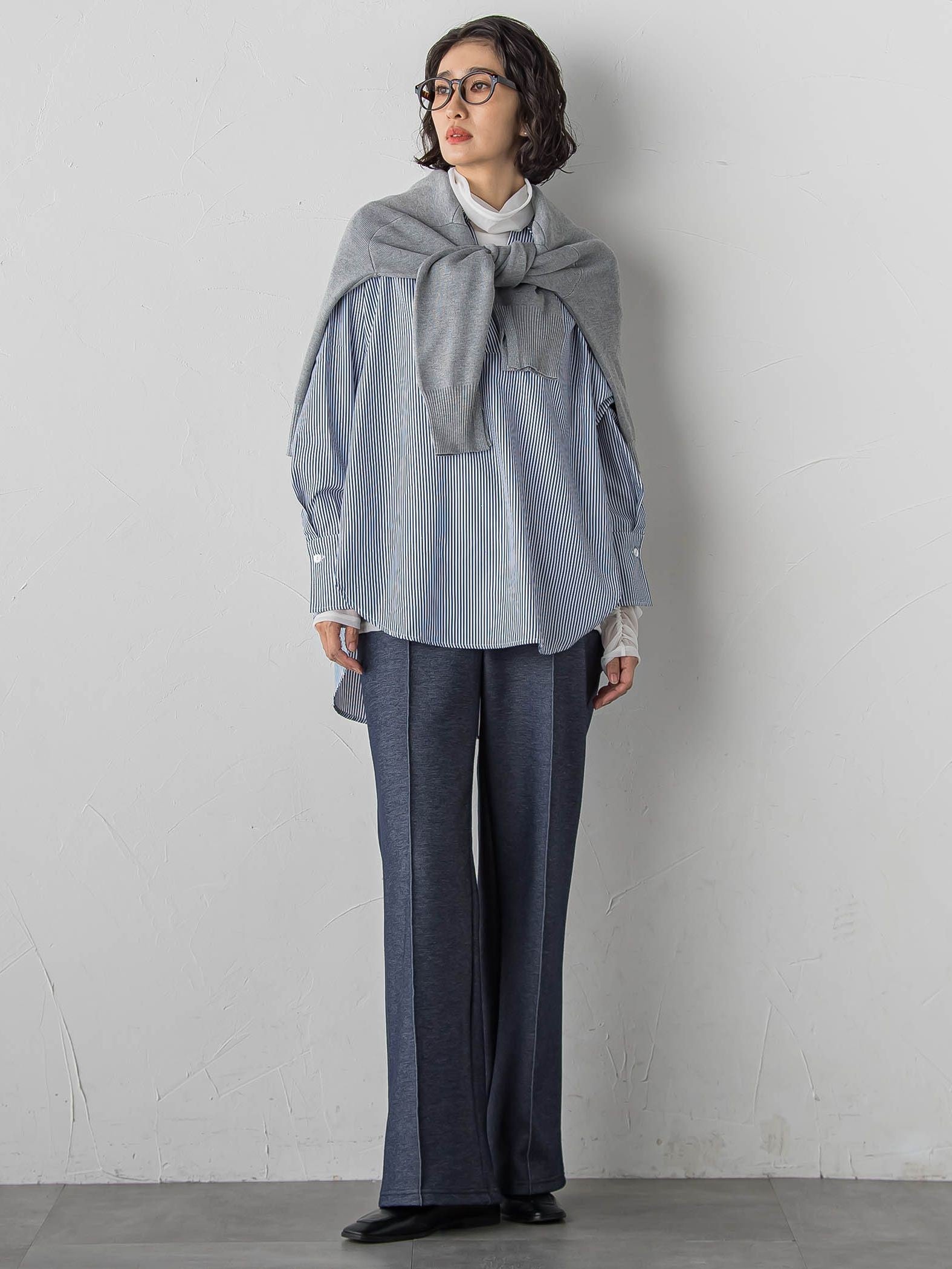 【WEB限定/大きいサイズ】”まるで毛布”とろける裏起毛ワイドパンツ