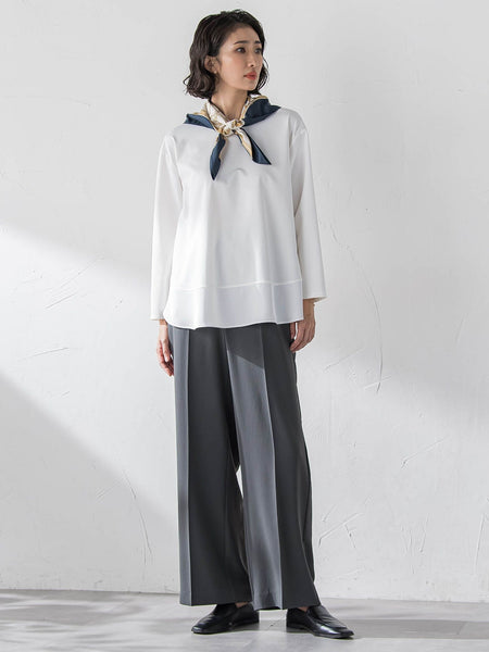 ハイストレッチカルゼワイドパンツ