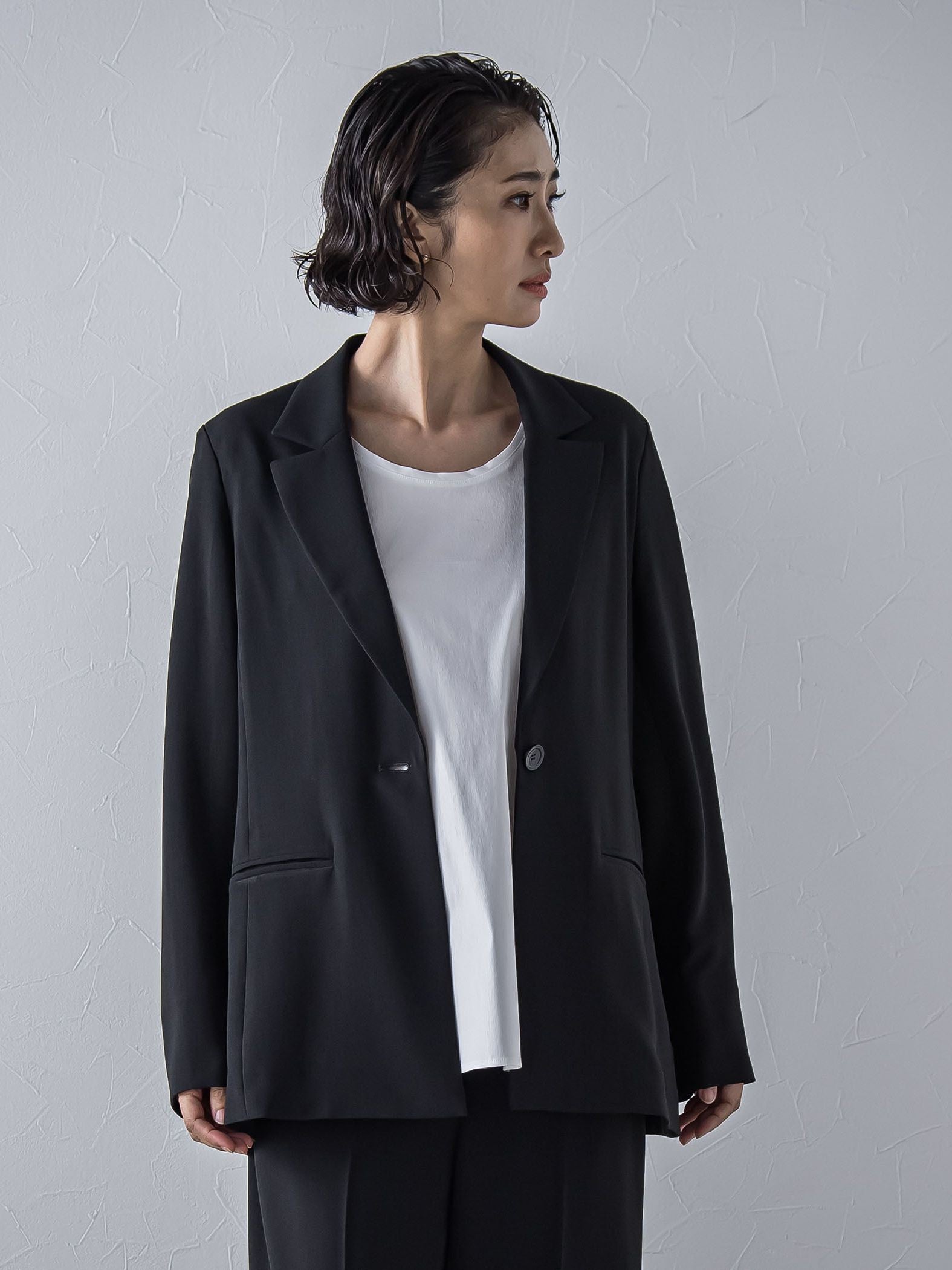 【旅楽シリーズ/極】メランジツイルジャケット≪手洗い可能≫