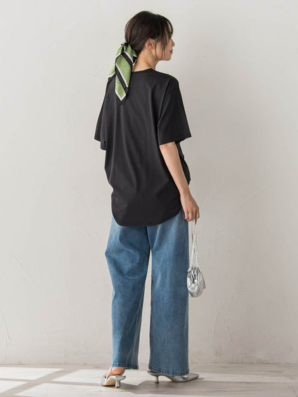 チュール重ねフォトTシャツ