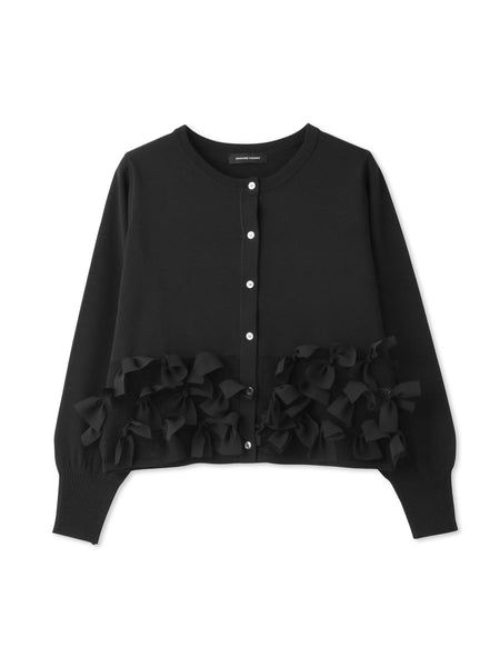 ブルーミングリボンニットカーディガン